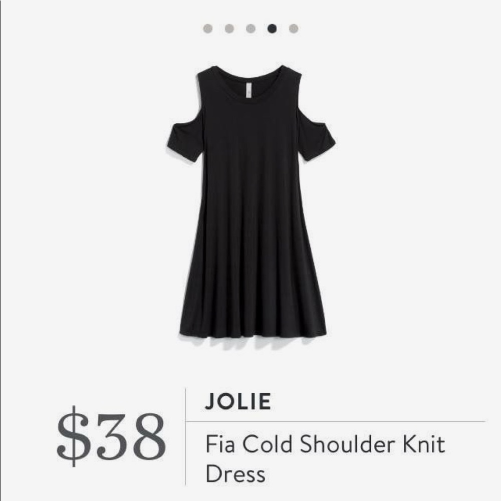 Jolie Lia Cold Shoulder Knit Dress Black Small